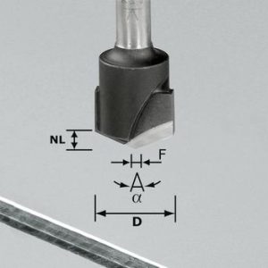 Festool Fresa para ranhuras em V HW S8 D18-135°/Alu